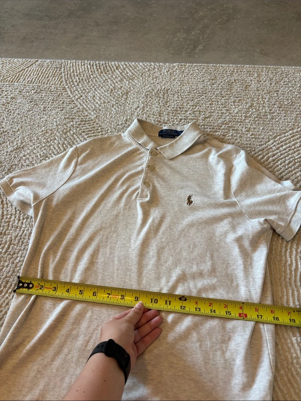 Polo by Ralph Lauren Heather Gray Short Sleeve Polo with Pony Logo